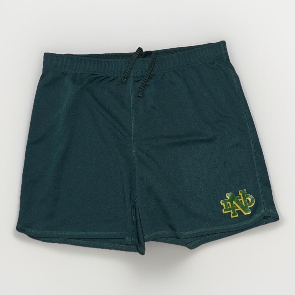 VTG Notre Dame Fighting Irish Gym Shorts Lands End Mens 32 Green No Pockets